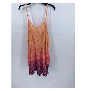MOSSIMO SUPLY CO. Women's Orange-Purple Ombre Printed Romper SZ 2XL